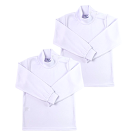 Buzo blanco cuello alto con broches x2