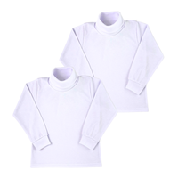 Buzo blanco cuello tortuga x2