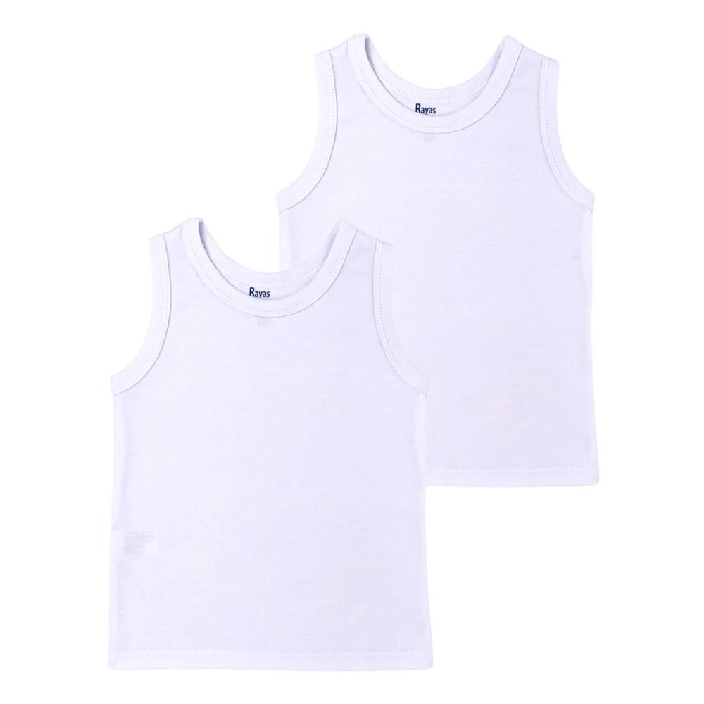 Camiseta blanca manga sisa x2