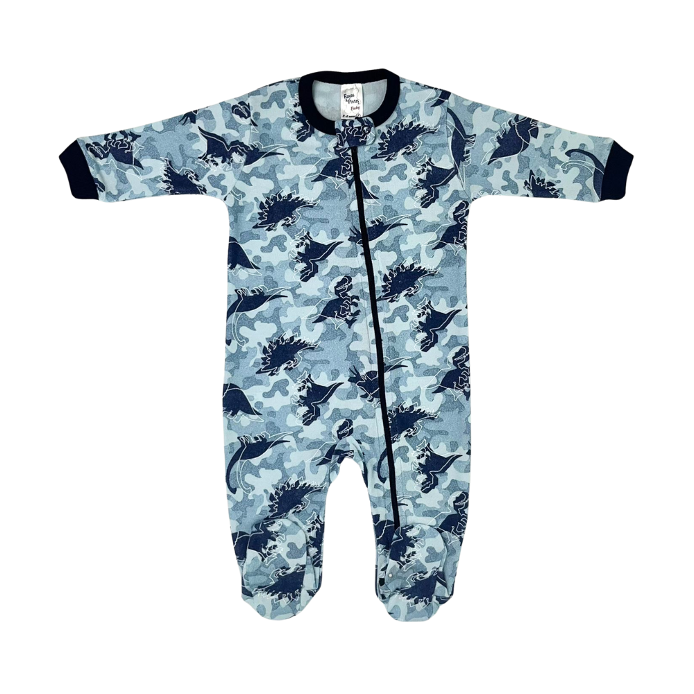 Pijama franela azul t-rex