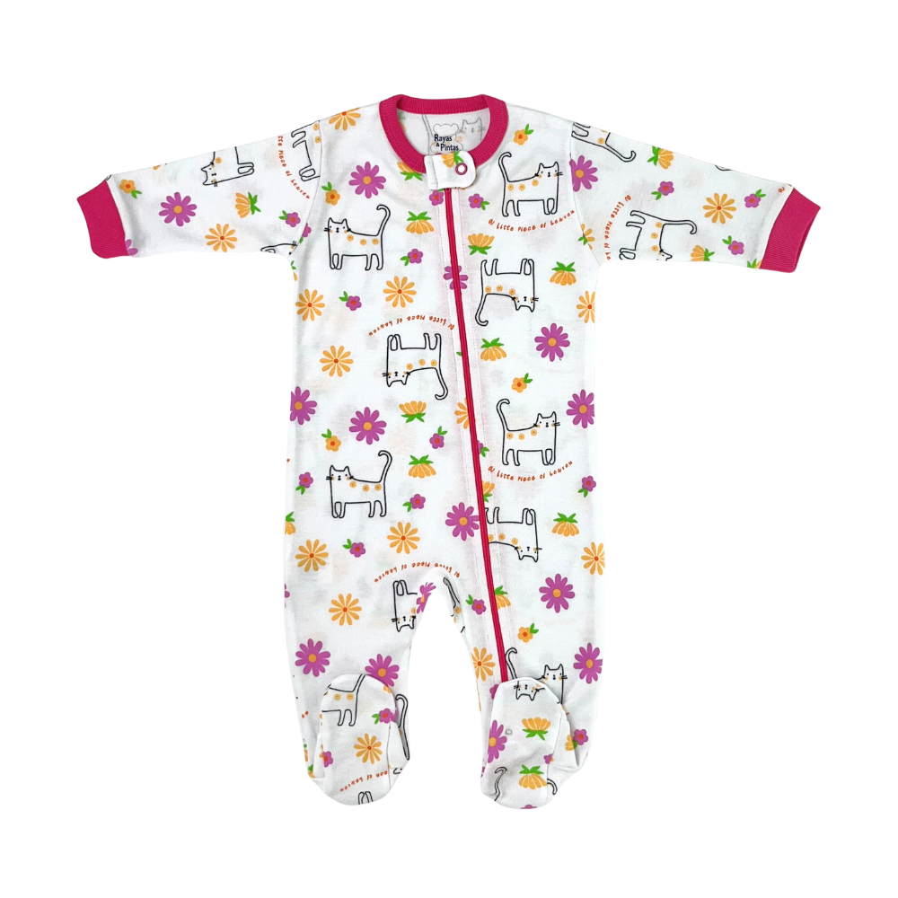 Pijama franela fucsia gata
