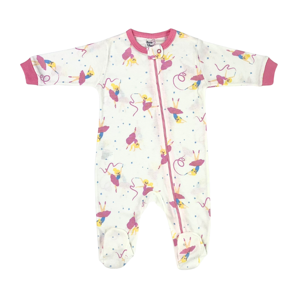 Pijama franela rosado bailarina