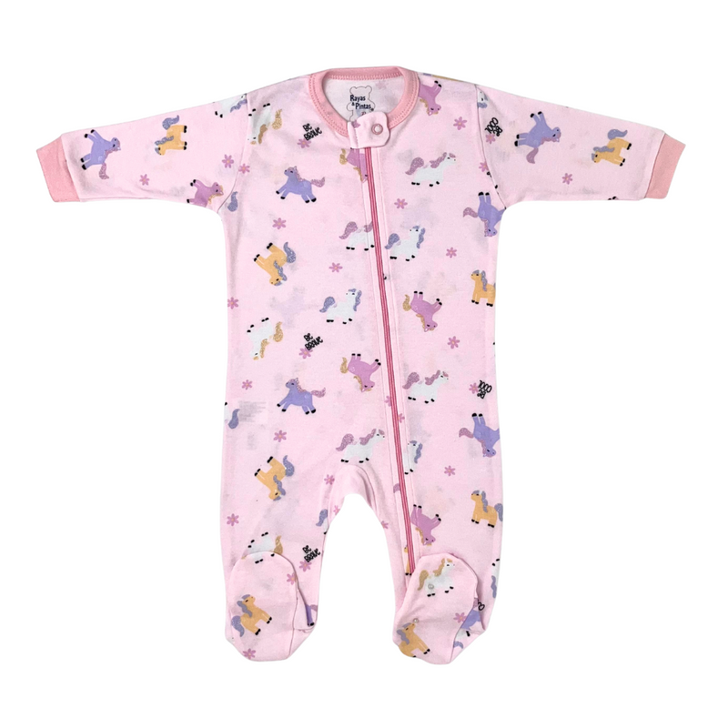 Pijama franela rosado unicornios