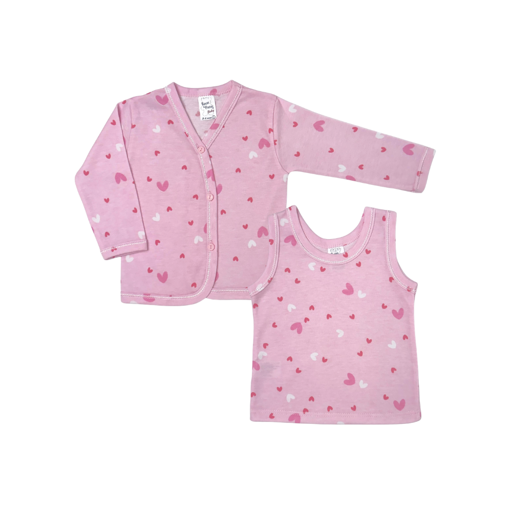 Dúo estampado corazones
