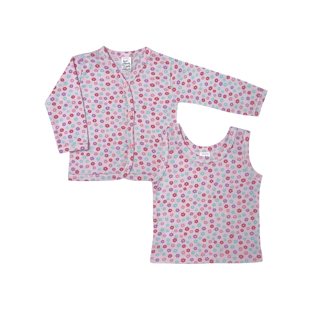 Dúo estampado florecitas