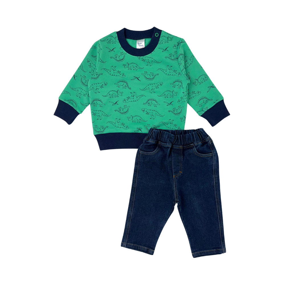 Conjunto dinoest verde
