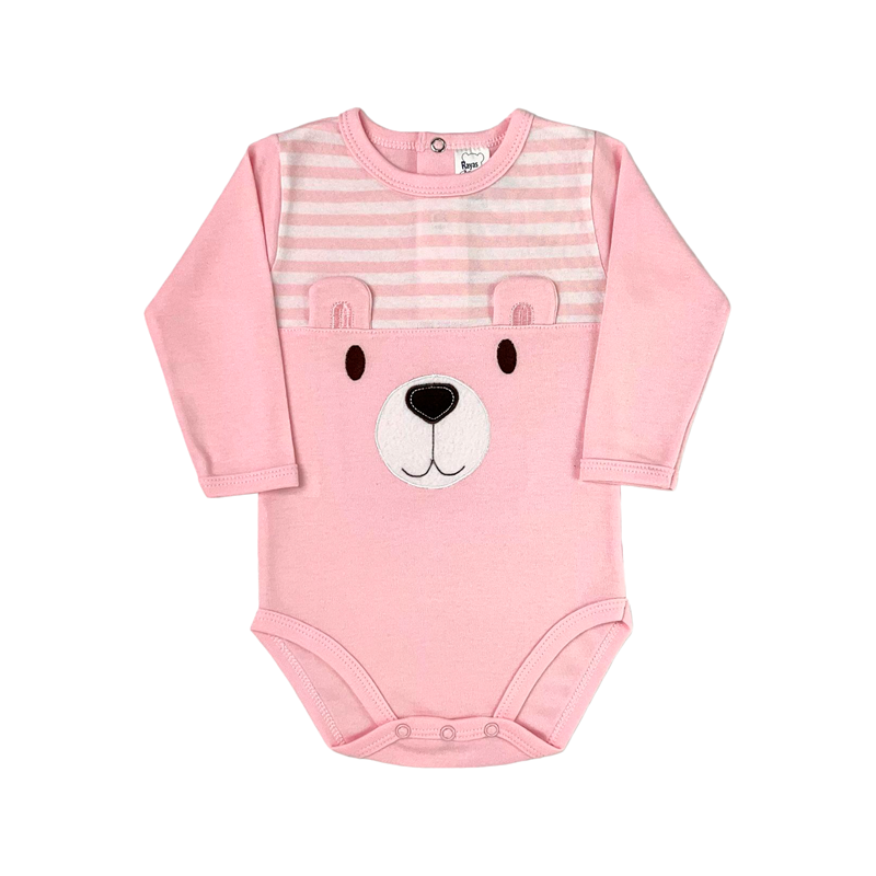 Body osita rosado manga larga