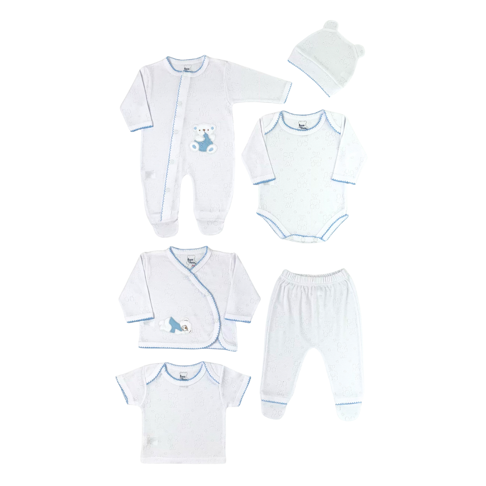 Primera muda de caja azul claro