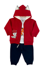 Sudadera zorrito chaqueta roja