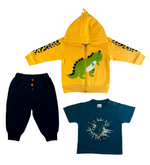 Sudadera dino curioso amarillo