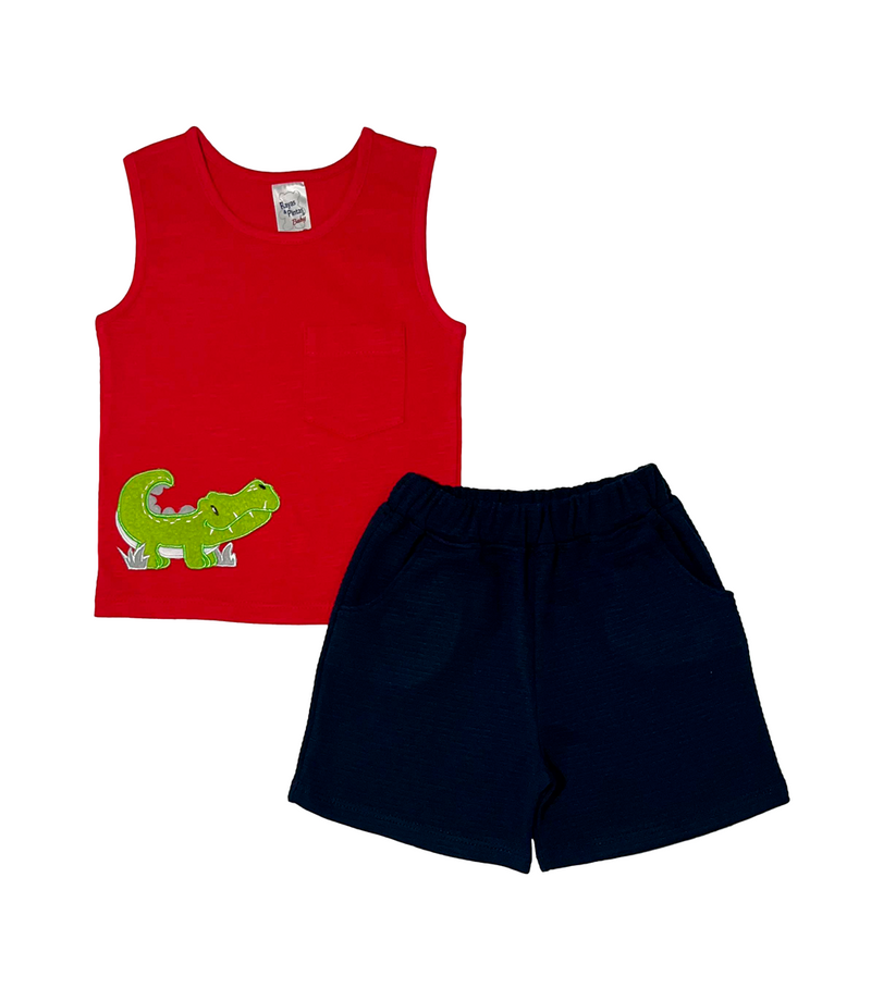 Conjunto croco rojo