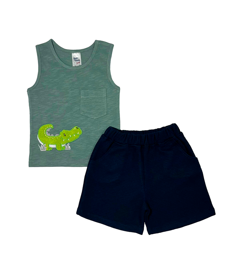 Conjunto croco verde