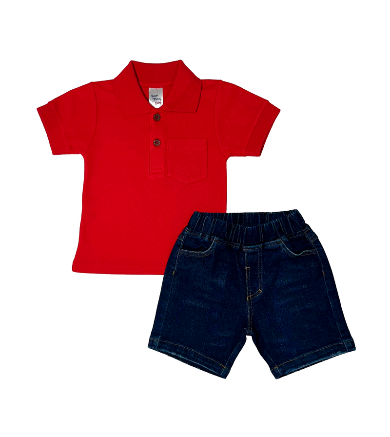 Conjunto Cardiff polo roja