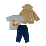 Conjunto oso feliz chaqueta camel