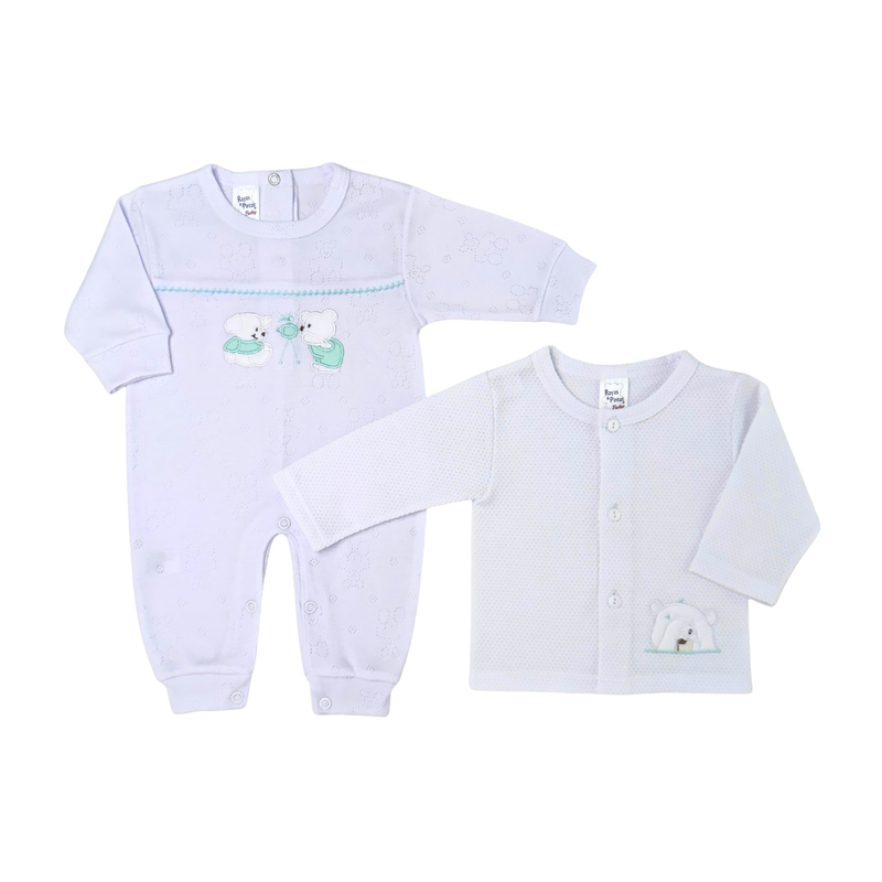 Primera muda boo-boo con decorados menta