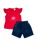 Conjunto Olivia blusa fucsia