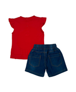 Conjunto Olivia blusa roja