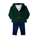 Conjunto chaqueta pana verde
