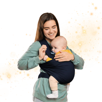 Fular elástico porta bebé azul oscuro