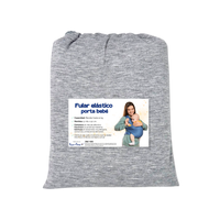 Fular elástico porta bebé gris