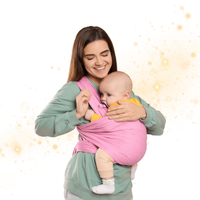 Fular elástico porta bebé rosado