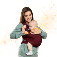 Fular elástico porta bebé vino