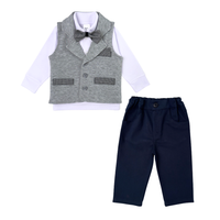 Conjunto ceremonia chaleco gris