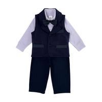 Conjunto ceremonia chaleco azul