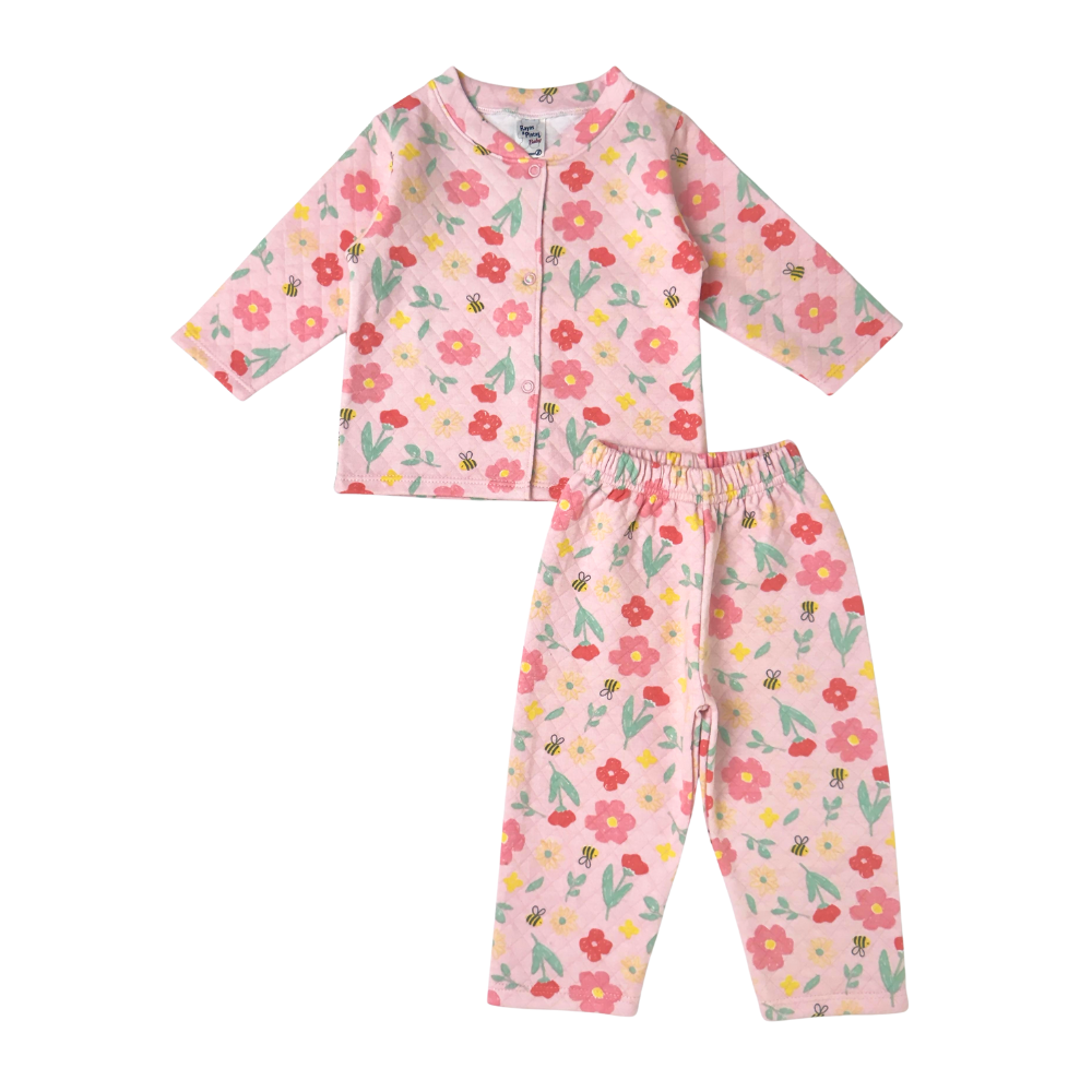 Pijama soft flor rosada