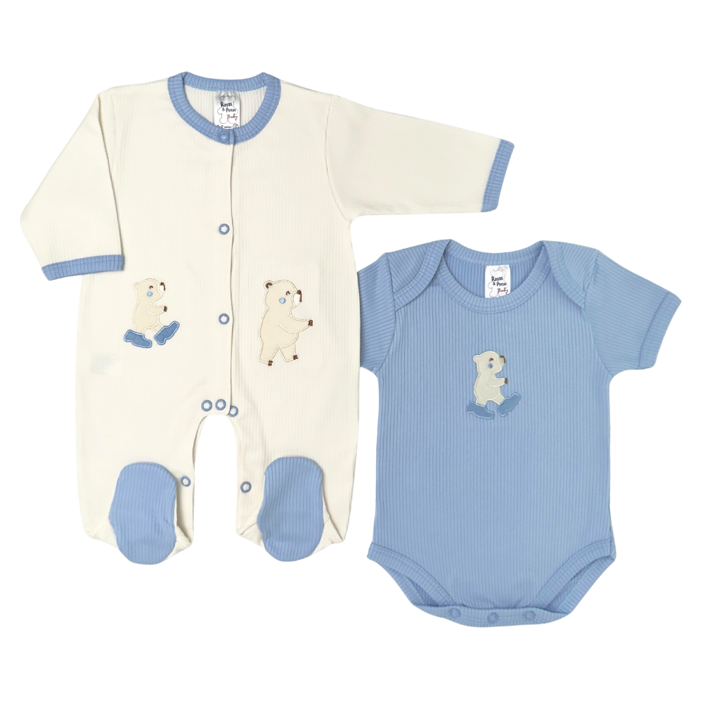 Primera muda osito caminante azul