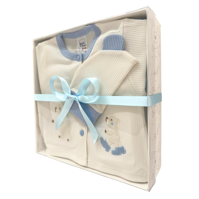 Primera muda osito caminante azul