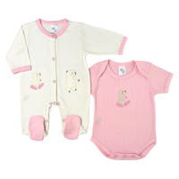 Primera muda osita caminante rosado