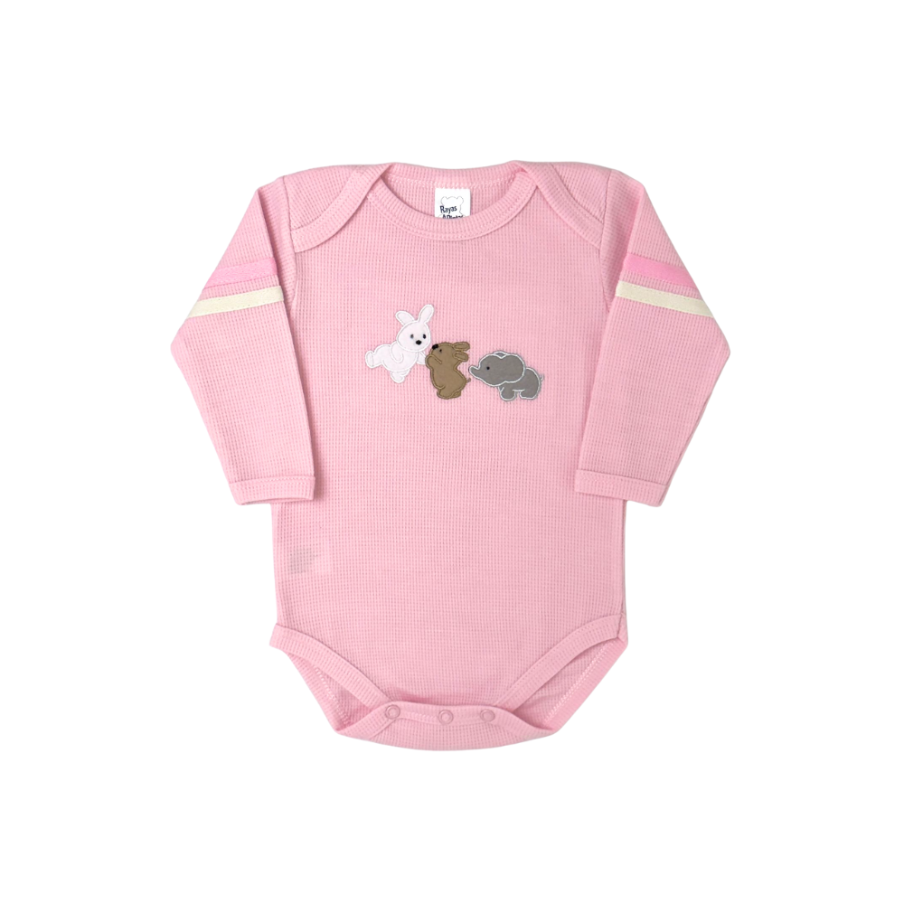 Body cookie rosado manga larga